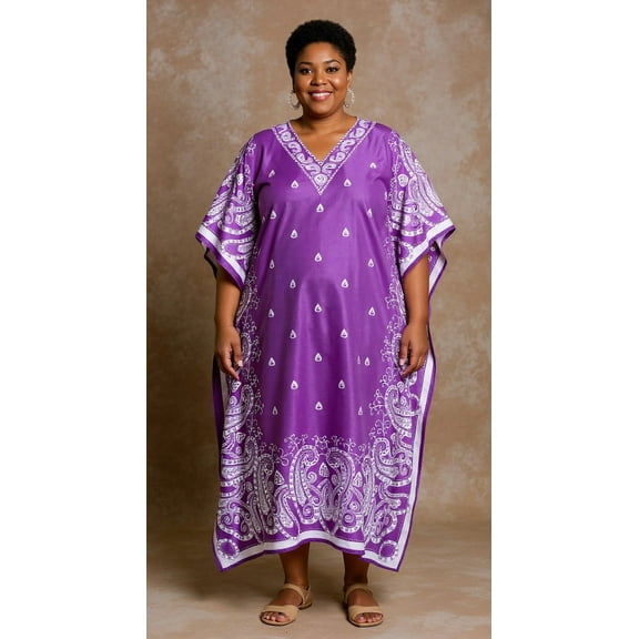 Women's Plus Size Kaftan Dresses Boho Long Maxi Dress Ladies Casual Hippie Kimono Sleeve Loose Caftan Online