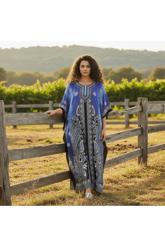 Women's Plus Size Kaftan Dresses for Women Casual Long Caftan Plus Size Maxi Kimono Ladies Caftans Online by Oussum