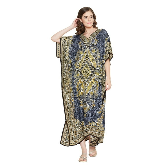 Women's Plus Size Kaftan Dresses for Women Casual Long Caftan Plus Size Maxi Kimono Ladies Caftans Online by Oussum