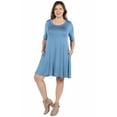thumbnail image 1 of Women’s Plus Size Knee Length Pocket T Shirt Dress, 1 of 3