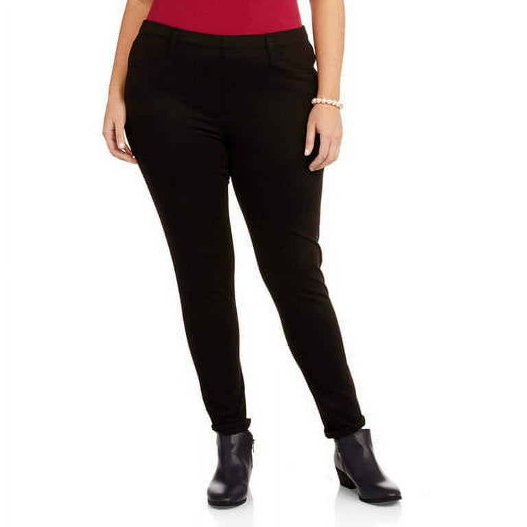 Women s Plus Size Knit Color Jeggings Walmart