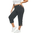 thumbnail image 1 of Women's Plus Size Knit Pants with Pockets Waist Loose Fit Yoga Sweatpants with Pockets Activewear, 1 of 5