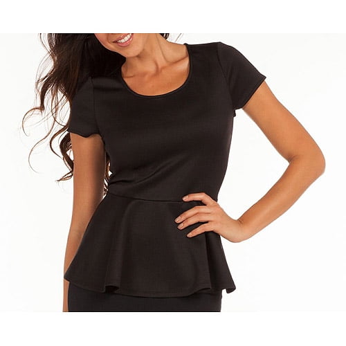 Women's PlusSize Knit Peplum Top