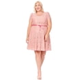 thumbnail image 1 of Women's Plus Size Lace Short Sleeve Party Midi Dress, 1 of 6