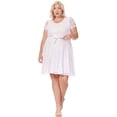 thumbnail image 1 of Women's Plus Size Lace Short Sleeve Party Midi Dress, 1 of 6