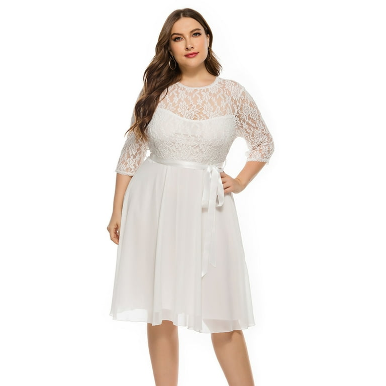 Women's Lace Stitching Evening Dress Women's Lace Stitching Evening Dress