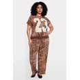 thumbnail image 1 of Women's Plus Size Leopard Print High Waisted Pull On Wide Leg Pants, 1 of 4