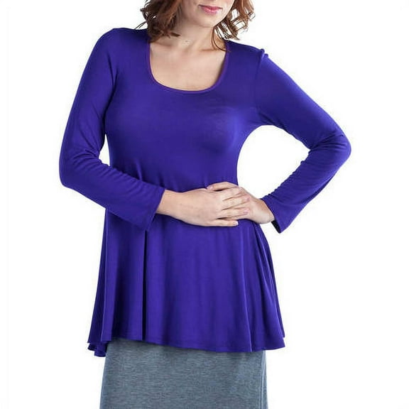 Women's Plus Size Less is More Long Sleeve Tunic