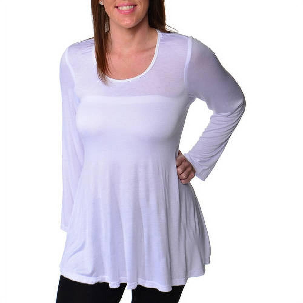 Women's Plus Size Less is More Long Sleeve Tunic