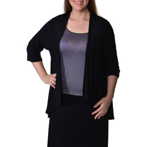 Women s Plus Size Light Weight Open Cardigan Walmart
