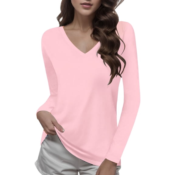Women's Plus Size Lightweight Base Layer Top Long Sleeve Comfortable Stretchy Breathable Soft Casual Shirt for Everyday Wear