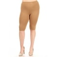 thumbnail image 1 of Women's Plus Size Lightweight Casual High Waist Solid Yoga Running Capri Leggings, 1 of 4