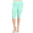 thumbnail image 1 of Women's Plus Size Lightweight Casual High Waist Solid Yoga Running Capri Leggings, 1 of 4