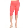 thumbnail image 1 of Women's Plus Size Lightweight Casual High Waist Solid Yoga Running Capri Leggings, 1 of 4