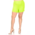 thumbnail image 1 of Women's Plus Size Lightweight Elastic High Waist Basic Solid Pants Shorts, 1 of 4