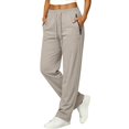 thumbnail image 1 of Women's Plus Size Lightweight Hiking Joggers, Stretch Active Pants, Quick Dry Water-Resistant Athletic Pants for Women, Stretch Drawstring Active Joggers with Zipper Pockets Khaki, 1 of 5