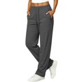 thumbnail image 1 of Women's Plus Size Lightweight Hiking Joggers, Stretch Active Pants, Quick Dry Water-Resistant Athletic Pants for Women, Stretch Drawstring Active Joggers with Zipper Pockets Dark Gray, 1 of 5