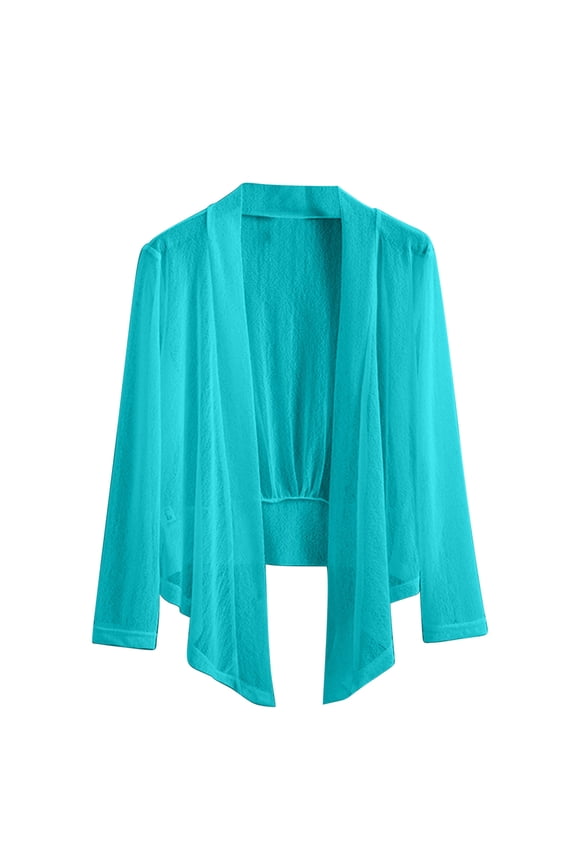 Women's Plus Size Lightweight Open Front Cardigan Sun Protection Cover Ups Shrugs Shawls and Wraps Kimono Jacket Coat