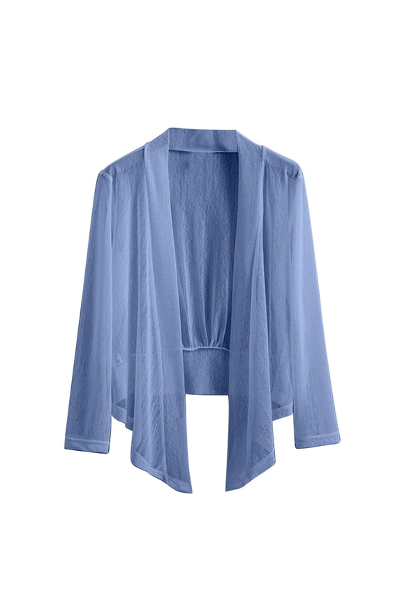 Women's Plus Size Lightweight Open Front Cardigan Sun Protection Cover Ups Shrugs Shawls and Wraps Kimono Jacket Coat