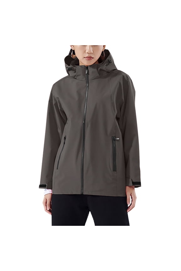 Women's Plus Size Lightweight Windbreaker Jacket Packable Hooded Fall Outerwear for Comfort