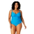 thumbnail image 1 of Women's Plus Size Live In Color Twist Front Underwire Tankini Swim Top, 1 of 6