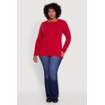 thumbnail image 1 of Women's Plus Size Long Sleeve Crew Neck Tee, 1 of 5