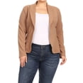 thumbnail image 1 of Women's Plus Size Long Sleeve Open Front Blazer for Office and Casual Wear, 1 of 5