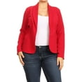 thumbnail image 1 of Women's Plus Size Long Sleeve Open Front Blazer for Office and Casual Wear, 1 of 5