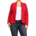 thumbnail image 1 of Women's Plus Size Long Sleeve Open Front Blazer for Office and Casual Wear, 1 of 6