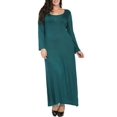 thumbnail image 1 of Women's Plus Size Long Sleeve Scoop Neck Maxi, 1 of 3