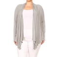 thumbnail image 1 of Women's Plus Size Long Sleeves Loose Fit Solid Open Cardigan, 1 of 4