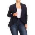 thumbnail image 1 of Women's Plus Size Solid Long Sleeve Blazer Jacket ? Office Workwear Open Front, 1 of 3