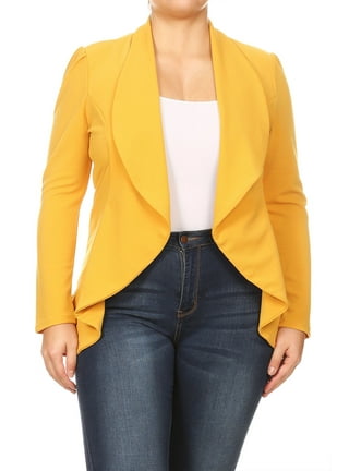 Plus size store mustard blazer