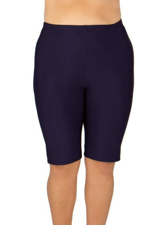 Women's Plus-Size Long Swim Shorts - Available in 2 COLORS - 2X (18W-20W) / Navy