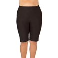 thumbnail image 1 of Women's Plus Size Long Swim Shorts - Available in 2 COLORS - 4X (24W-26W) / Black, 1 of 1