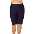 thumbnail image 1 of Women's Plus-Size Long Swim Shorts - Available in 2 COLORS - 6X (32W-34W) / Navy, 1 of 1