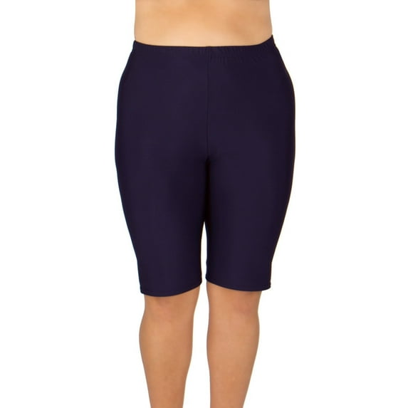 Women's Plus-Size Long Swim Shorts - Available in 2 COLORS - 6X (32W-34W) / Navy