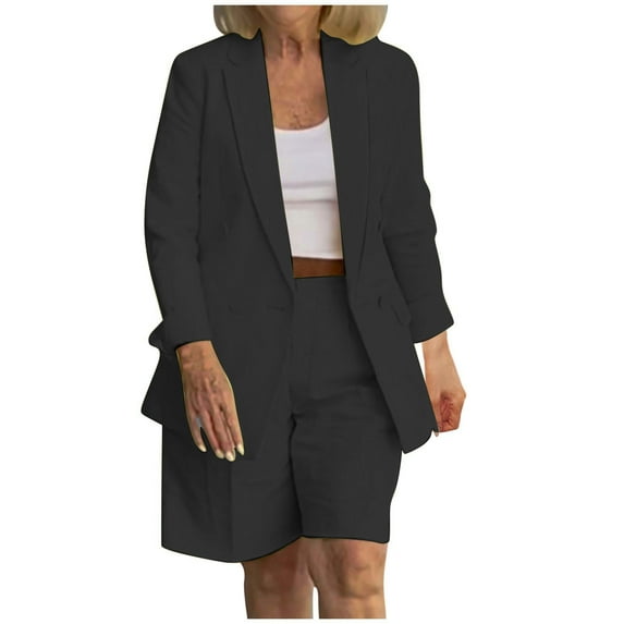 Women's Plus Size Lounge Set 2 Piece Shorts Sets Long Sleeve Cardigan and Straight Leg Shorts Summer Casual