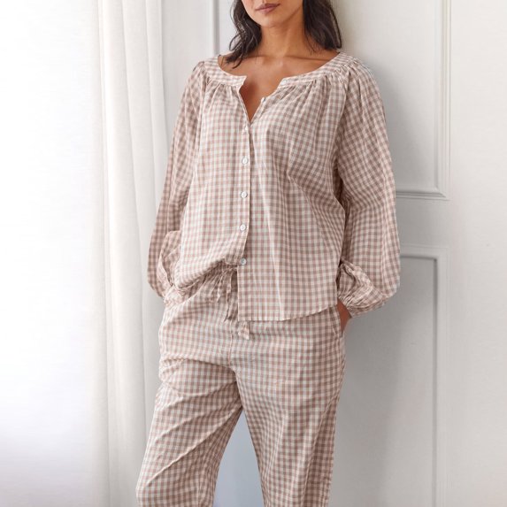 Women's Plus Size Lounge Sets Soft Crew Neck Tops and wide Leg Pants 2 Piece Outfits Pajama Set Mint Green S