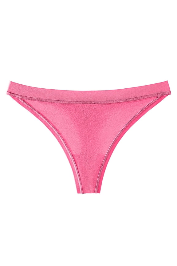 Women's Plus Size Low-Rise Seamless Thong Panties - Essential Comfort-Fit Everyday Wear