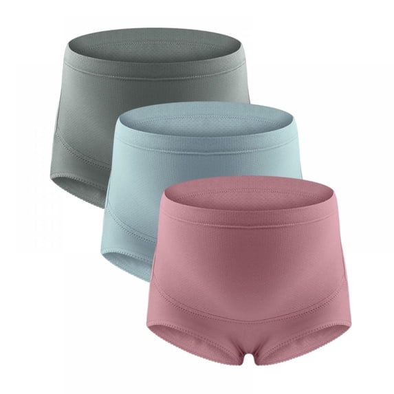 Women's Plus Size Maternity Panties High Cut Cotton Over Bump Underwear Brief - Sizes Medium to 5X-Large, 3 Pack