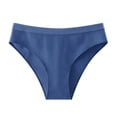 thumbnail image 1 of Women's Plus Size Medium High Waist Solid Color Panty Royal Blue L, 1 of 2