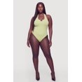 thumbnail image 1 of Women's Plus Size Metallic O Ring Detail Halter Thong Bodysuit, 1 of 4