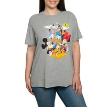 Women's Plus Size Mickey Mouse & Friends T-Shirt Gray Minnie Daisy Pluto