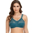 thumbnail image 1 of Women's Plus Size Minimizer Sleep Unlined Full Coverage Lace Wirefree Bra 46I, 1 of 7