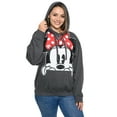 thumbnail image 1 of Women's Plus Size Minnie Mouse Pullover Hoodie Sweatshirt Charcoal Red Disney, 1 of 7
