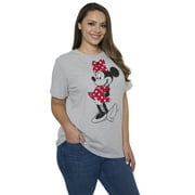 Women's Plus Size Minnie Mouse T-Shirt Disney Short Sleeve Tee Red Polka Dot