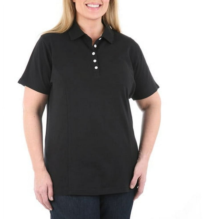 walmart women's plus size polo shirts