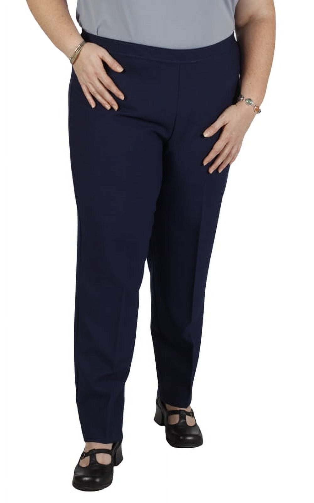Women s Plus Size Navy Bend Over Pull On Pants 36W