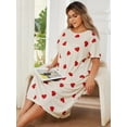 thumbnail image 1 of Women's Plus Size Nightgown Dress Short Sleeve Soft Oversize Sleepwear Nightshirts Homewear, 1 of 9
